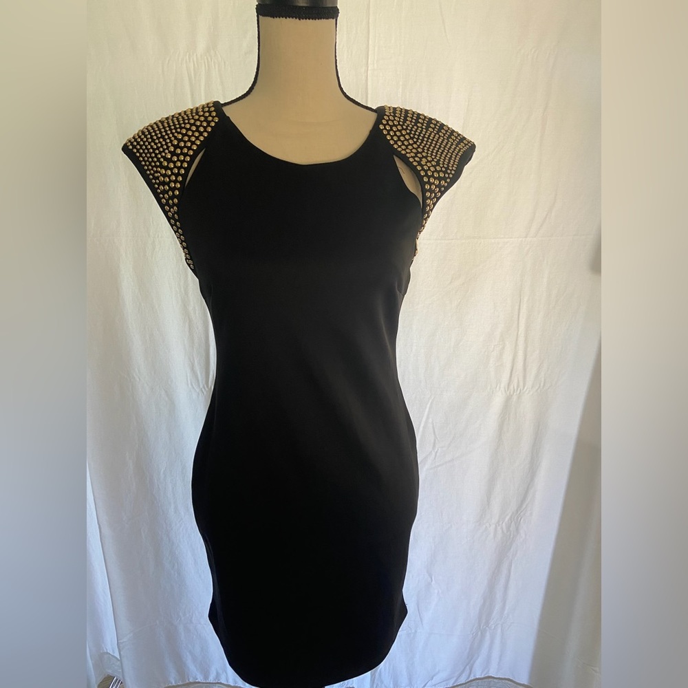 Black rhinestone dress